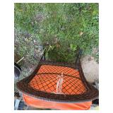 Patio Rocking Chair w/ Orange Cushions- C2