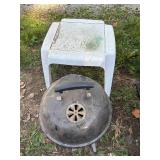 BBQ Grill (small) Expert Camp & Plastic Stool- C2