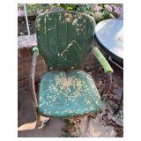 Patio Table & 2 x Metal Vintage Chair- P