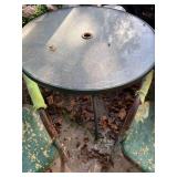 Patio Table & 2 x Metal Vintage Chair- P