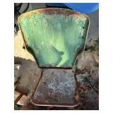 Patio Table & 2 x Metal Vintage Chair- P