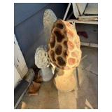 Concrete Mushroom Yard Statues x 3- P