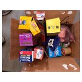 Box of Foil/Cling Wrap/Dish Cloths- K