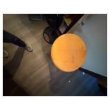 Natural wood & Hunter Green Bar Stool- K