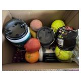 Soft Balls/ KC Football/ Fake Fruit & Cup Box- SWB