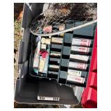 Plastic Tackle Box w/ Tackle & Fish Net- CP2