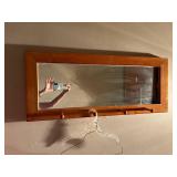 WOOD HALL RACK MIRROR- HW