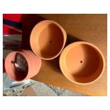 TERRA COTTA POTS X 3- FR