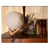 CERAMIC FOX/ HOLY BIBLES/ HANDS BOOK ENDS/ MOON- FR