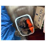 LAUNDRY BASKET W/ HUNTING BOOTS/ WATER SHOES/ MORE- NBR