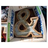 WOOD & TIN LETTERS ( T,K, &)- NBR