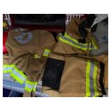 FIRE TRUCK SHELF/ KIDS PLASTIC FIRE SUITS- K ST BR