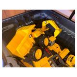 TOTE OF TOYS: TRUCKS/ CAT BRAND- TR