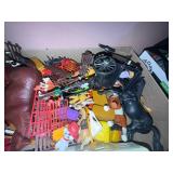 TOY RANCH W/ FENCE, HORSES, ANIMALS & CARRIAGE- TR