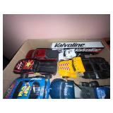 JEFF GORDON CAR/ VALVOLINE SEMI TRUCK & TRAILER/ TRUCK TOYS- TR