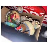LITTLE MERMAID WATER GLOBE/ FIGURE/ CAROUSEL HORSES- TR