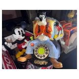 MICKEY MOUSE PHONES/ ALARM CLOCK/ GOOFY PHONE/ PILLOW- TR