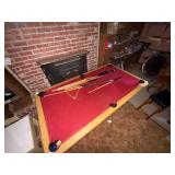 POOL TABLE W/ POOL STICKS- TR