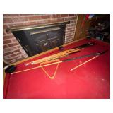 POOL TABLE W/ POOL STICKS- TR