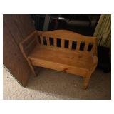 WOOD STORAGE BENCH- FR