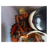 THANKSGIVING & CHRISTMAS TOTE W/ SNOWMAN COOKIE JAR- BB