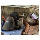 2 BOXES OF MISCELLANEOUS: SPRINKLER/ LEVEL/ TEA POT & MORE- WB