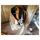 MISCELLANEOUS SHELF: BATTERY/ ROOF CEMENT/ PAINT ROLLER/ FENCE MATERIAL-WB