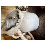SHELF OF POOL PUMPS/ SAND FILTER/ PROPANE BOTTLE- WB