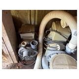 SHELF OF POOL PUMPS/ SAND FILTER/ PROPANE BOTTLE- WB