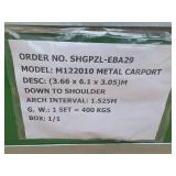 New Metal Carport Kit - Model M122010