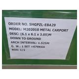 New Metal Carport Kit - Model M202010