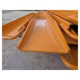 Unused Set (2 Pieces) Industrial Forklift Extensions - Orange Pallet Fork Sleeves, 8ft