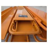 Unused Set (2 Pieces) Industrial Forklift Extensions - Orange Pallet Fork Sleeves, 8ft