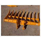 CAT 305 Excavator Rake Attachment 44\" w/ Teeth