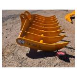 CAT 305 Excavator Rake Attachment 44\" w/ Teeth