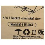 Unused AGT 4-in-1 Mini Skid Steer Bucket Attachment in Crate