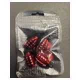Red Aluminum Valve Stem Caps