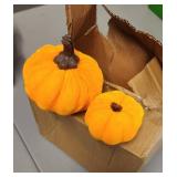 Artificial Orange Mini Pumpkins Set