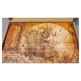 Vintage Style Calligraphy Set with World Map Box