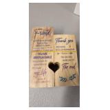 Rustic Wooden Friendship Quote Blocks