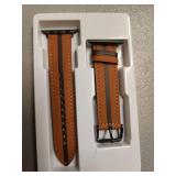Leather Apple Watch Band - Brown/Black Stripe 38/40/41mm