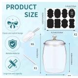 6pcs Large Glass Storage Jar with Crystal Knob Lid
