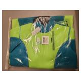 Vofiw Neon Yellow and Blue Wetsuit Child Size16