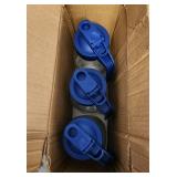 Glass Water Pitcher with Blue Lid - Set of 3