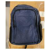 Navy Blue Canvas Backpack