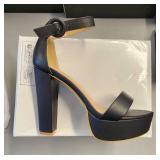 QiBusLeen Black Platform Sandals Model 1550-1