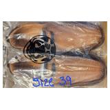 CLOHOO Tan Leather Men