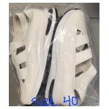 White Velcro Strap Sneakers Size 40