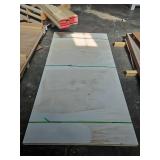 8x4 ft White Melamine Laminated Solid Surface Sheets - Quantity of 3