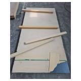 8x4 ft Wood Look Laminated Solid Surface Sheets - Quantity of 2